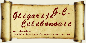 Gligorije Čelebonović vizit kartica